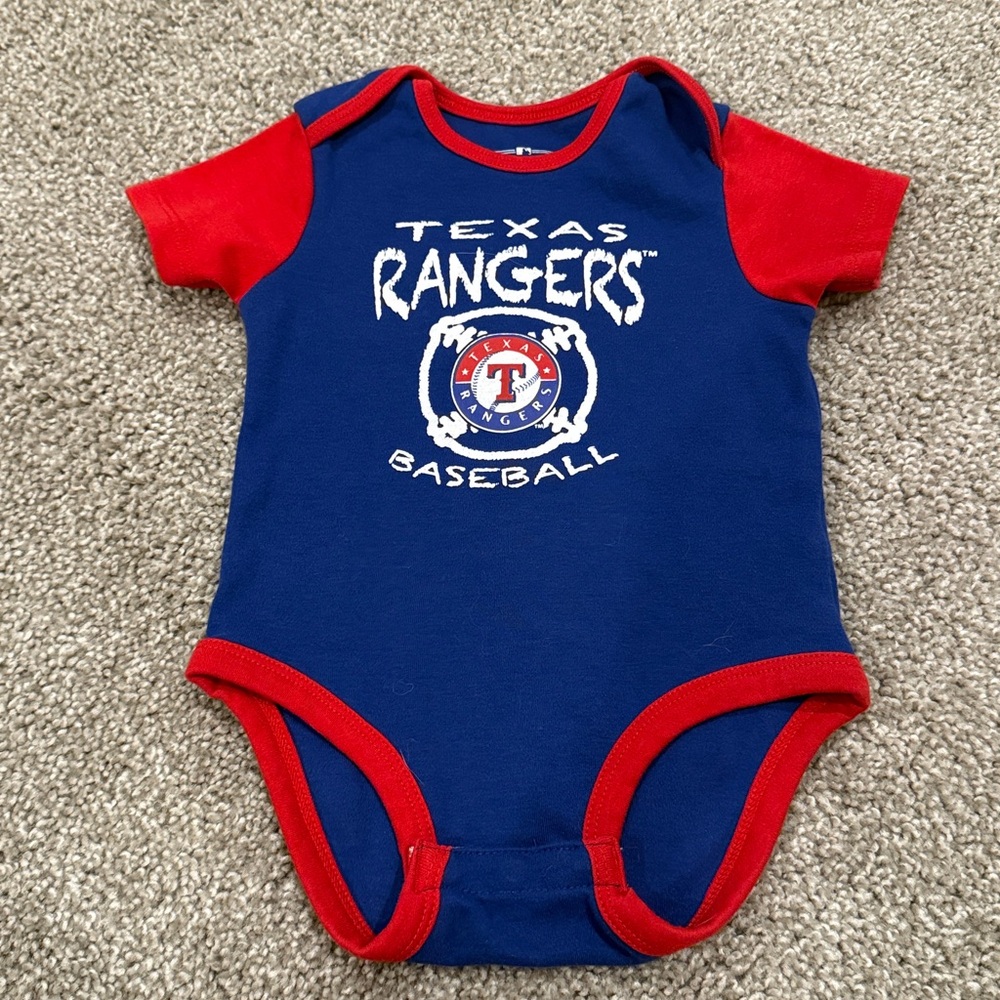 Texas rangers baby onesie